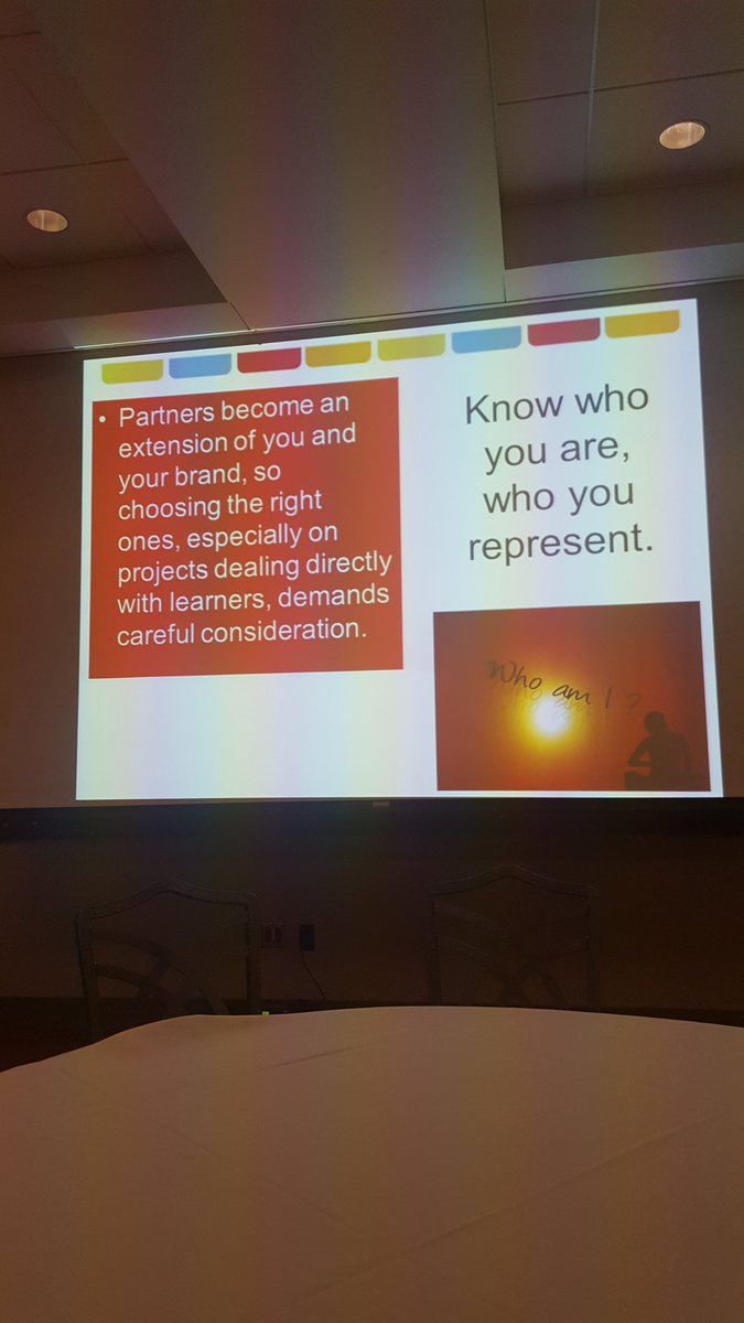OSLN's tweet photo. Partners are an extension of your brand, so know who matches your mission. That means knowing who you are, says @samnro #makeSTEM #2017CFS https://t.co/AxQKKjzW25