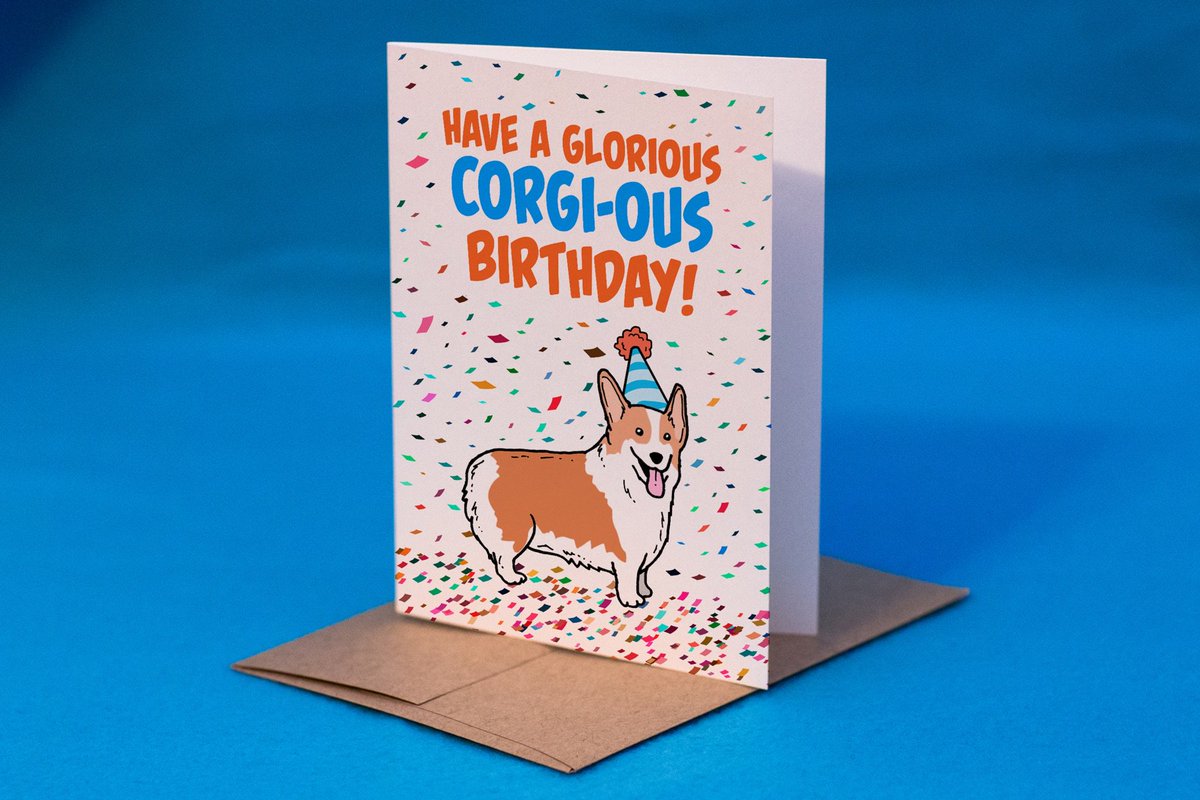 Posted a new CORGI birthday card to my etsy shop today: etsy.com/listing/521676… #corgi #bday #birthday #corgibutt #card #etsy #show