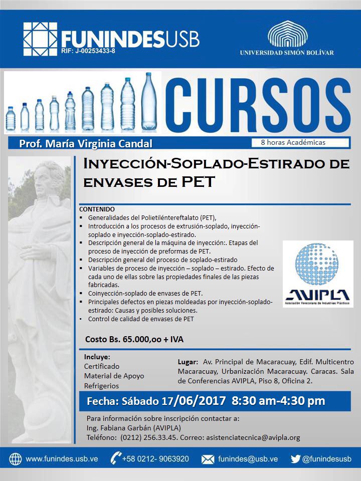 Todavía quedan cupos para el #curso de Inyección-Soplado-Estirado de envases PET. ¡Te esperamos!