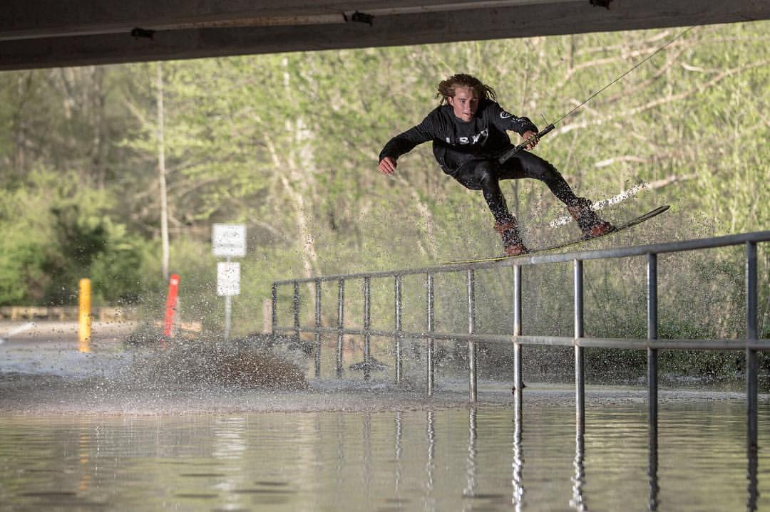 <a href="/BlakeBishop0505/">Blake Bishop</a> Under flooded bridges in the new <a href="/alliancewake/">Alliance Wake</a> 

#JeffShotThat  #ATL #Wakeboarding