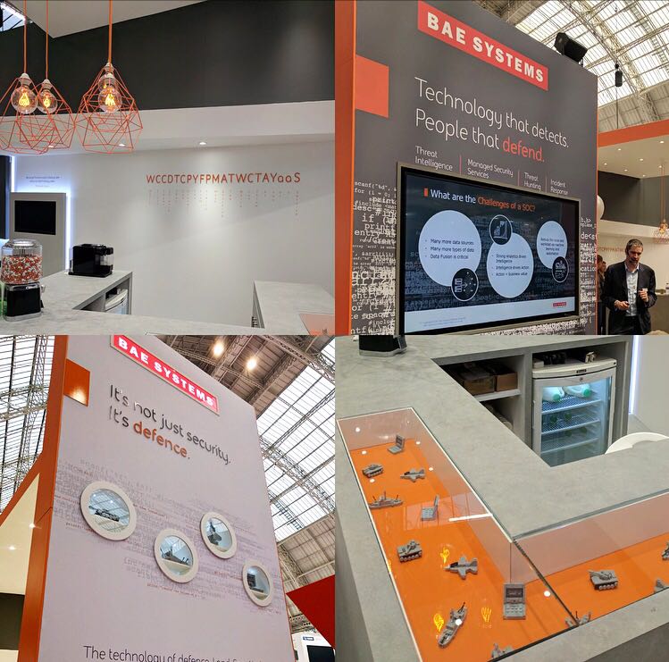 SummerCreative's tweet image. We worked with @BAESystems_AI to produce this stunning exhibition design at #Infosec17 at London Olympia this week. Successful stand &amp;amp; show!