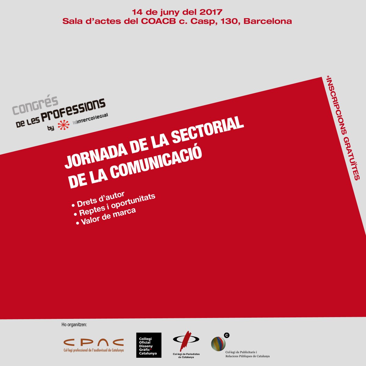 dissenygrafic's tweet photo. #Jornada #Gratuite #dissenyador_gràfic juny14 #CongresProfessions #Lllei #Propietat INTEL·LECTUAL #drets #Marca https://t.co/2DNwInXz9u https://t.co/g1JkRkz6pZ