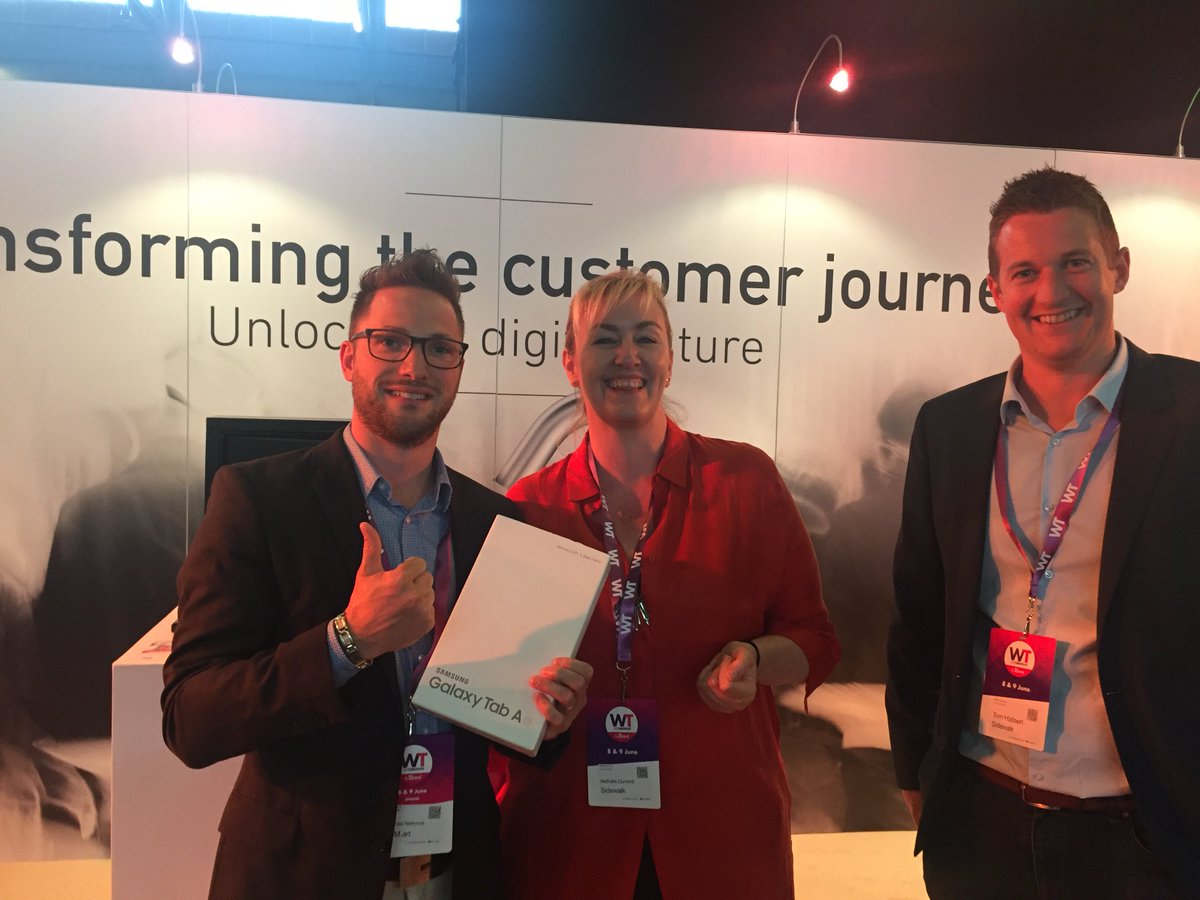 sitecoreheroes's tweet image. There goes the first winner of the Samsung tablet on @WebTomorrow with @sitecore. Hurry for @NeirynckThomas