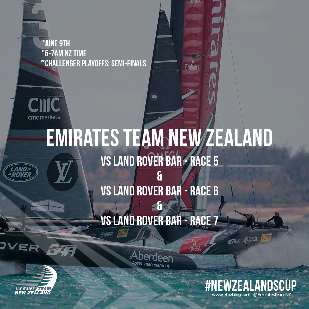 A big race day ahead for <a href="/EmiratesTeamNZ/">Emirates Team New Zealand</a> as the #LVAC Semi finals continue against Land Rover BAR. Forecast looks great #etnz