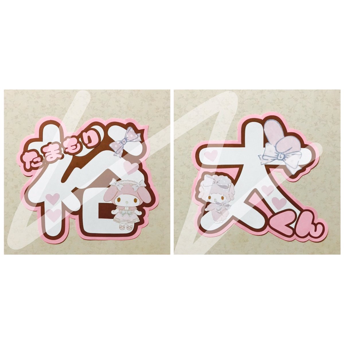 ピンクとマイメロちゃんで可愛さ抜群(∩˃o˂∩)♡ #団扇屋さん #うちわ