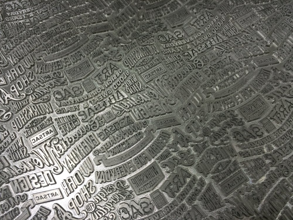 artsacworkshop's tweet photo. Be inspired by the type debossing plate used in the #AlexFowkes Collection ~ https://t.co/ReRBIAnOCh ~ #ArtsacWorkshop #Collab
#typography https://t.co/fKiGbaO4mc