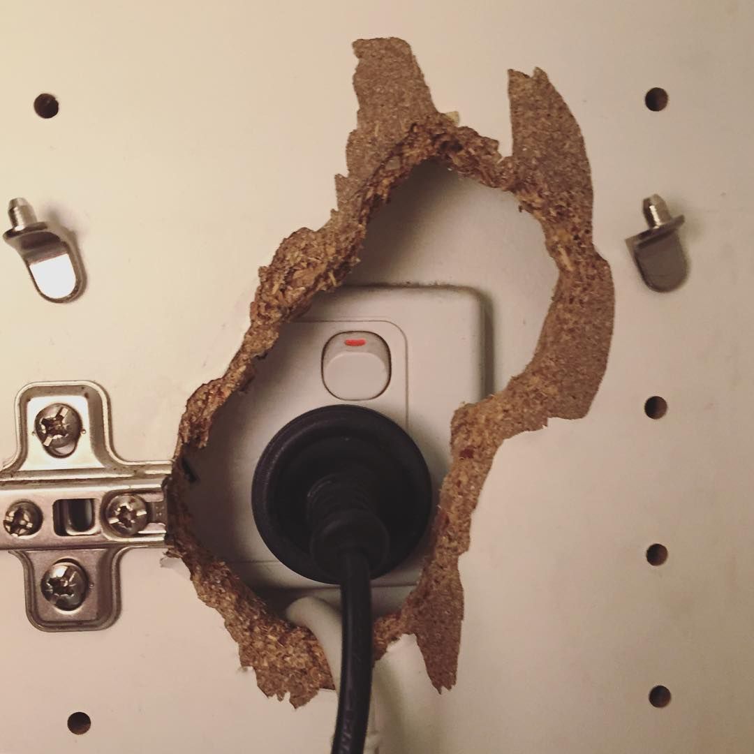 safetyphoto's tweet image. new cupboard - move socket - nah