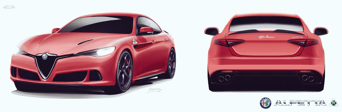 Mark15_ITA's tweet photo. After a year-long work,here's the final version of the #Alfetta (2018),#Quadrifoglio and standard as well!#RennaDesign #AlfaRomeo #VirusAlfa https://t.co/gAHDogKlnf