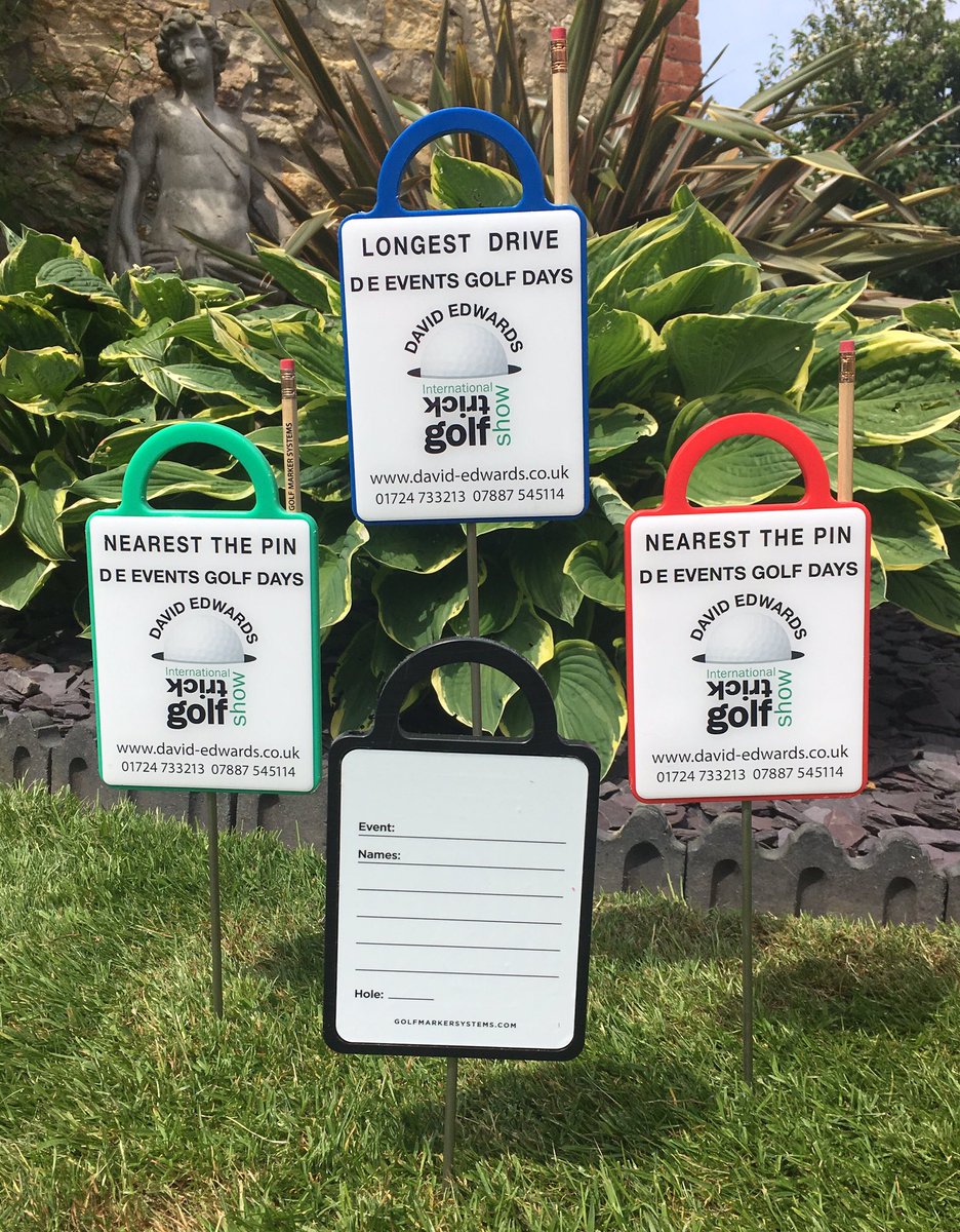 trickgolfshow's tweet photo. Delighted to be Ambassador for @markersystem1 check out the fantastic Markers @trickgolfshow High Tee Challenge #PerfectForEvents&GolfClubs https://t.co/5OkcDmKdsA
