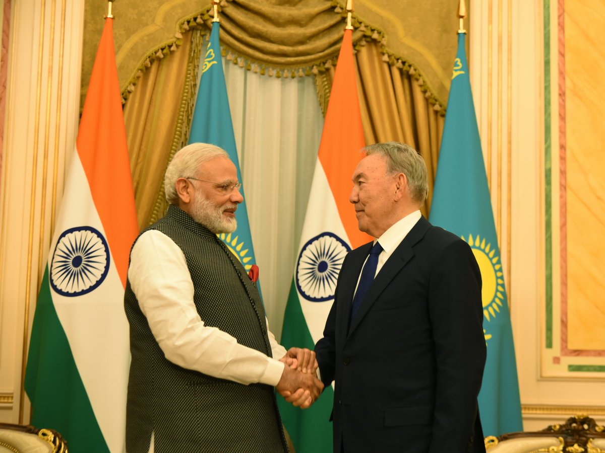 Began my programmes in Astana with a productive meeting with President Nursultan Nazarbayev of Kazakhstan.