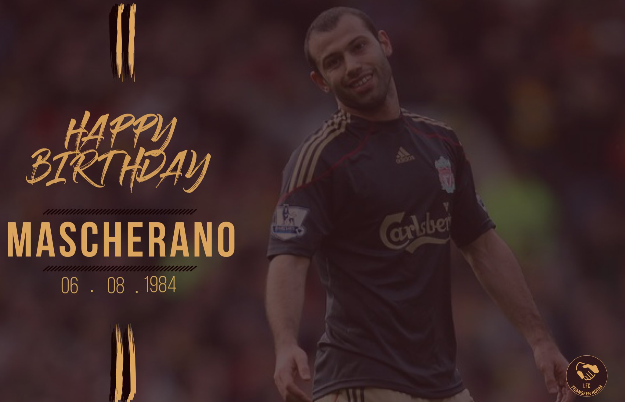   | Happy Birthday to former Liverpool player Javier Mascherano! Who is turning 33-years old today. 