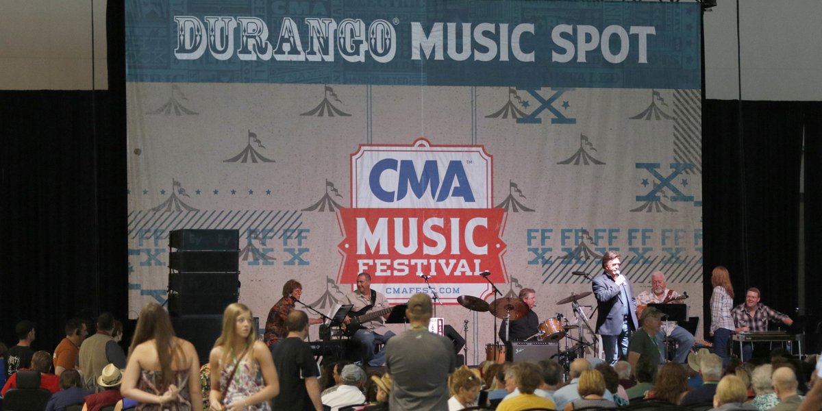 100,000 people downtown Sunday for CMA Fest &amp; the Preds.  We'll be 3 of those.  On stage Sunday at 3:15 Durango Music Spot.  #comeseeus