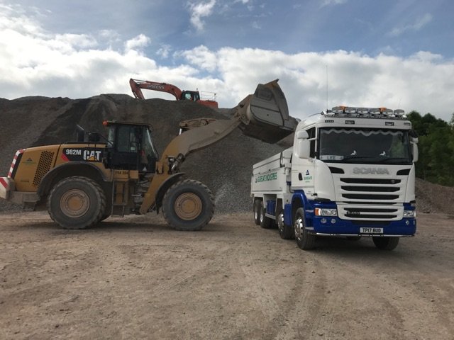 IvorMorris1958's tweet photo. The CAT gets the cream! Early start 1st load for this Scania G450 keeping the construction industry wheels in motion @KeltruckLtd @ScaniaUK https://t.co/hs6fkSFXgr