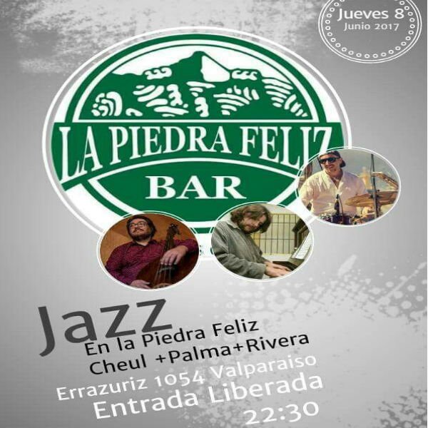 Invite_cl's tweet photo. Jazzistas: Cheul, Rivera y Palma, conforman trío esta noche en @la_piedra_feliz  https://t.co/STQSbZLoOp https://t.co/fZA0i9vJ5A