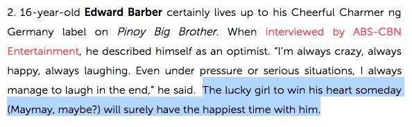 MayWardArticle's tweet photo. The lucky girl to win his heart Maymay, maybe? will have the happiest time w/ him.

Link: https://t.co/yFUx5cjvU0

MAYWARD COKEFeelTheChill https://t.co/8QdcS8Gvjd
