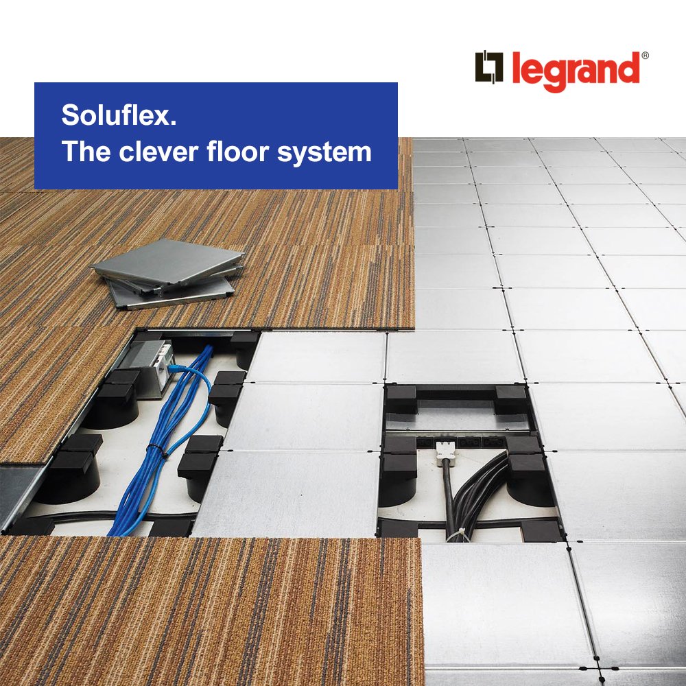 AeLegrandgulf's tweet photo. The #Soluflex cable floor system offers unlimited freedom when #designing work places.
#CableFloorSystem #LegrandGulfCountries https://t.co/edeW8C6C2P