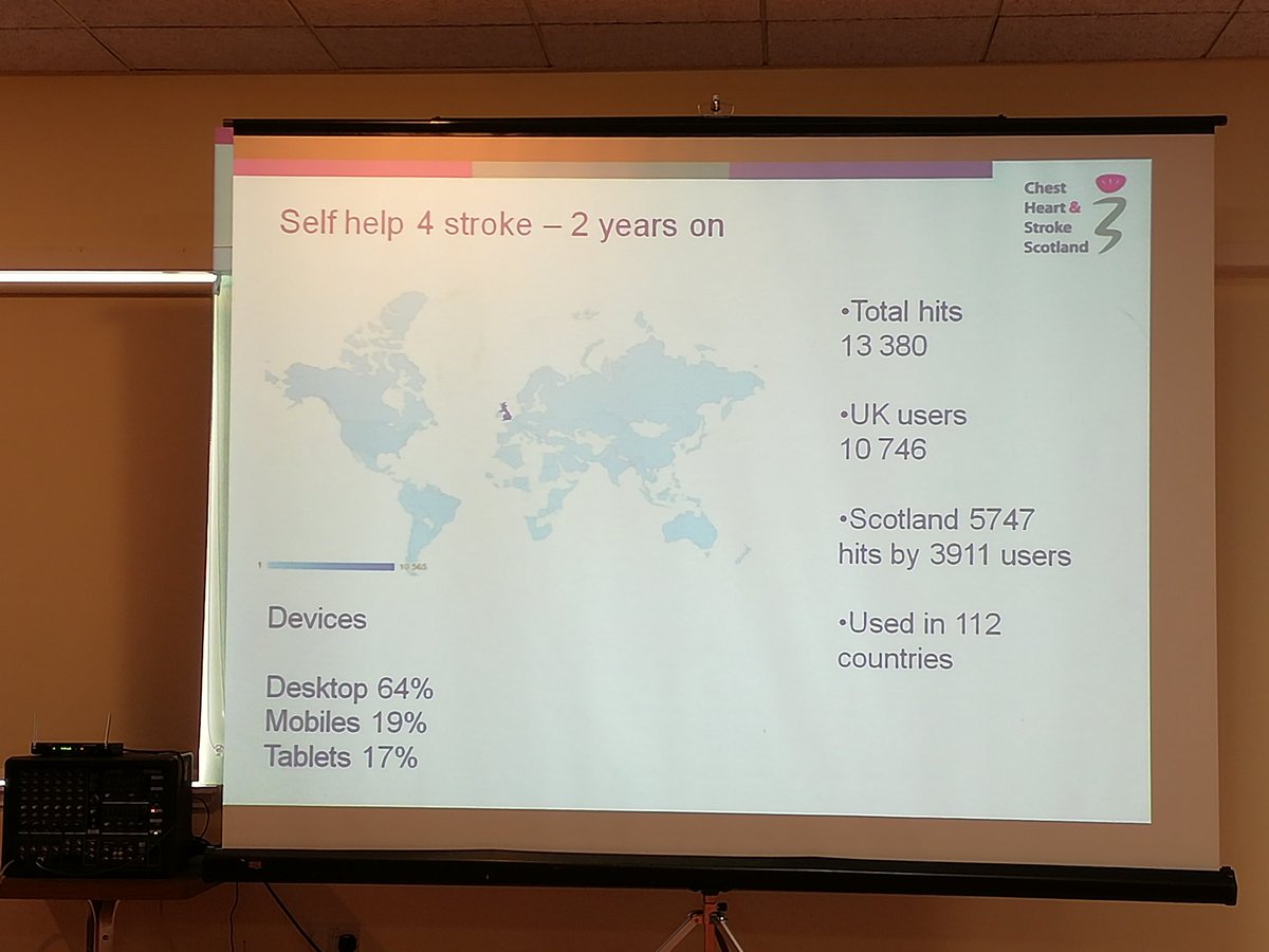SSAHPF's tweet photo. Two years on from the launch of #selfhelp4stroke over 13,000 hits great update from Fran Bailey @CHSScotland #SSAHPF2017 #selfmanagement https://t.co/btDtfxFc0W