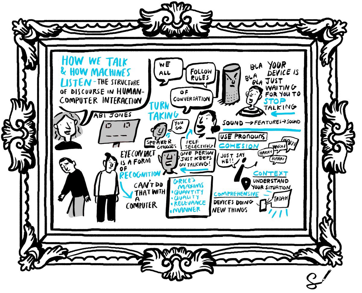 .<a href="/jonesabi/">Abi Jones</a> explores how we talk and how machines listen. Here are our #sketchnotes from her talk at <a href="/UXLondon/">UX London</a>: