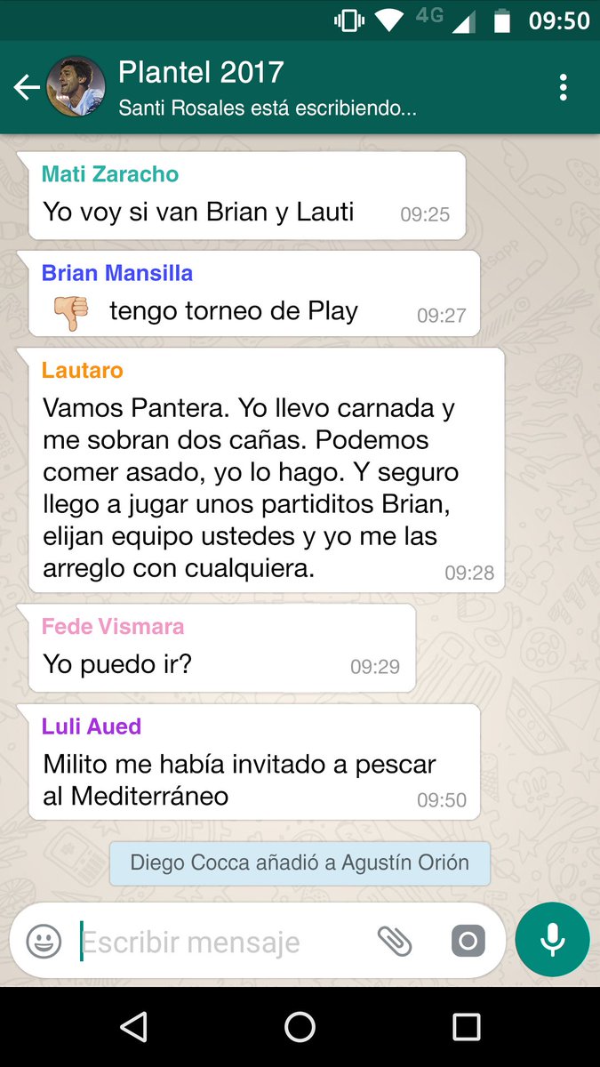 HumoRacinguista's tweet photo. #ChauOrión | Así se despedía Agustín Orión del grupo. La gota que rebalsó el vaso, en el Whatsapp de #Racing. https://t.co/9AXujUe4TL