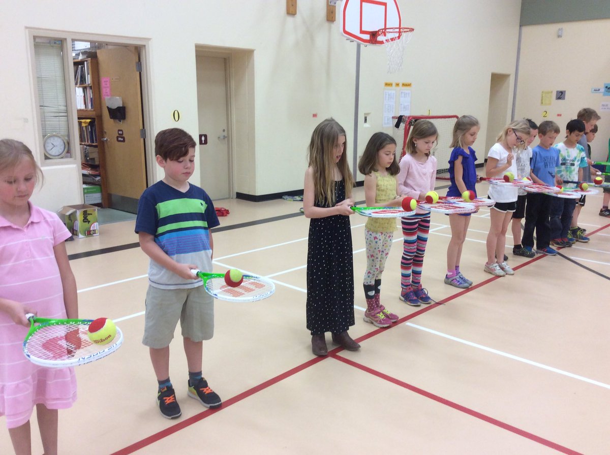 rvandert's tweet photo. @avrsb Tennis comes to Gaspereau School. Thanks Dave and Gabe for teaching some basic skills to the students in Gr. 2-4. https://t.co/CLJyRISfYx