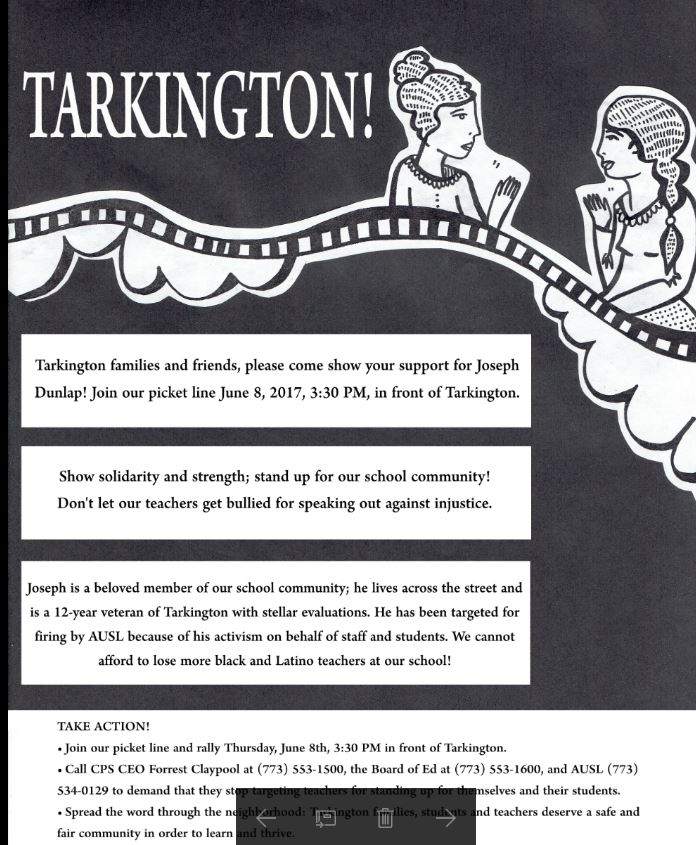 jacksonpCTU's tweet photo. Join @CTULocal1 today to defend Joseph Dunlap of the #CTU6, rally at Tarkington 3:30pm, 3330 W. 71st Street @bylaurenfitz @TelemundoCHI https://t.co/vYI4lpVZf3