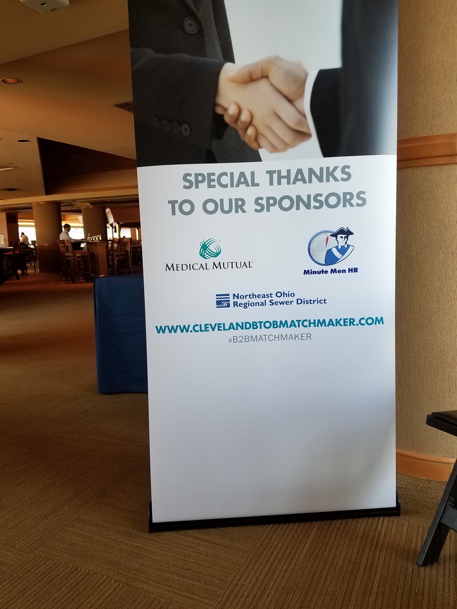 COSEsmallbiz's tweet photo. A special thanks to our sponsors @medmutual @neorsd and #MinuteMen for making the 12th annual #b2bmatchmaker possible. https://t.co/MUAHR1GRZj