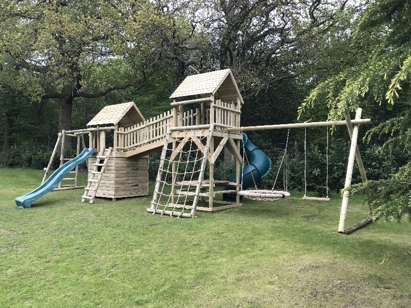 Gardenatics's tweet photo. A taller tower can add another element of challenge for children, making tougher activities for them to tackle

#gardenatics #climbingframe https://t.co/22MBrAWrCN