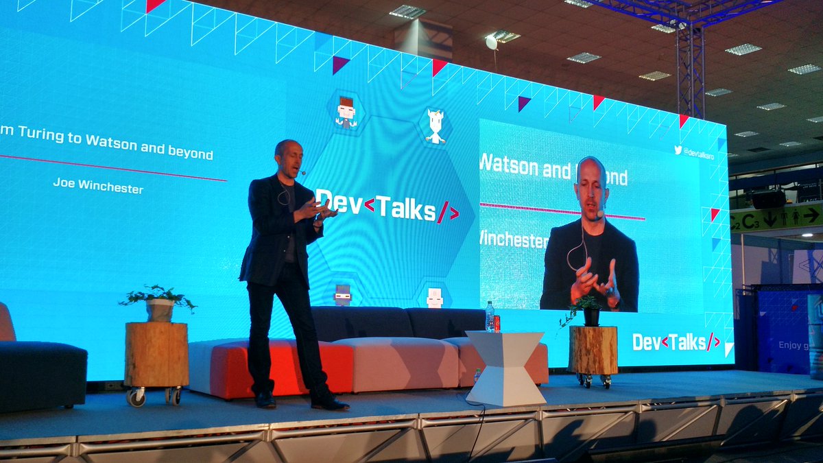 adivasmih's tweet photo. great talk by @JoeWinchester at #DevTalks2017 "from Turing to Watson and beyond" https://t.co/4vP0qkNANE