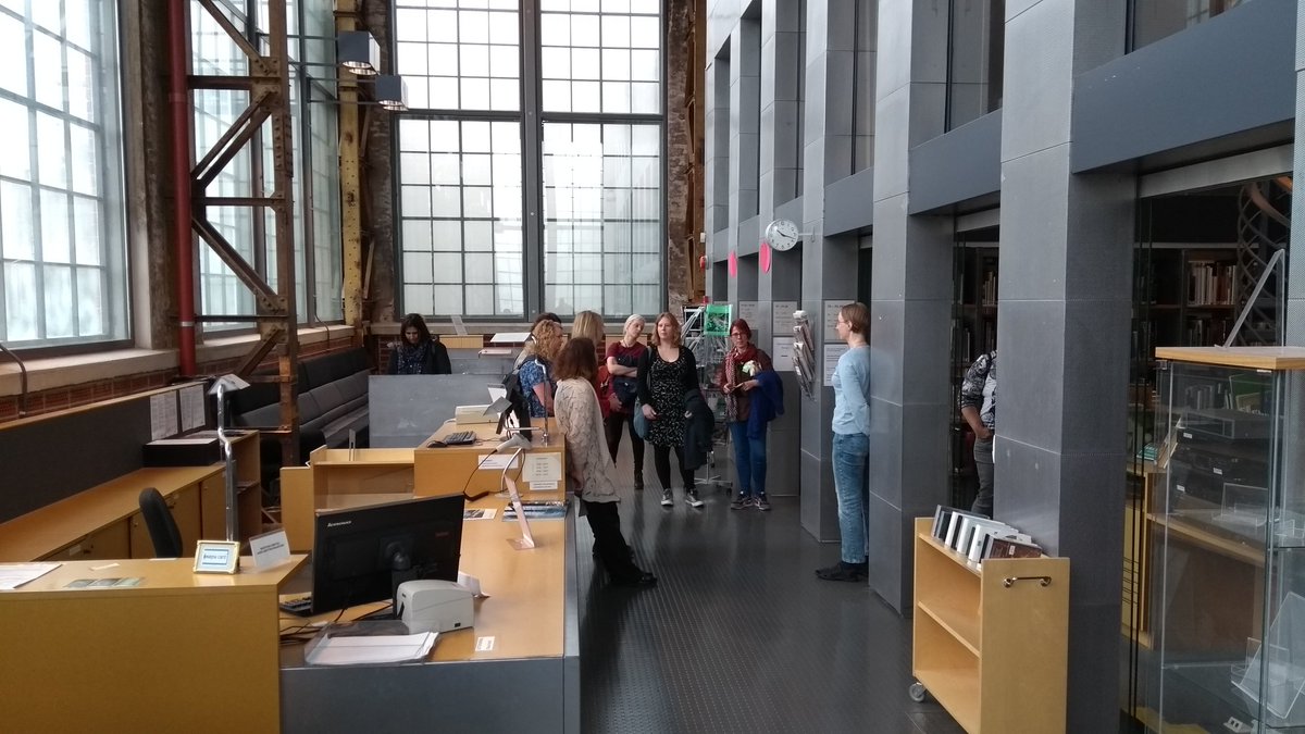 SGD_AP's tweet photo. TUAS Art library, situated in an old shipping yard in Turku (FIN) offers graphic novels to her students https://t.co/Ybuq83NYgr