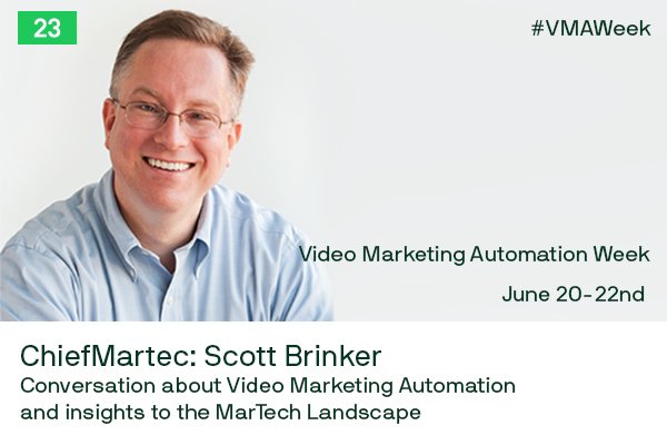 We're so pleased to announce <a href="/chiefmartec/">Scott Brinker</a> as opening fireside chat at #VMAWeek. Sign up: bit.ly/2sNe82o #marketingautomation #vma