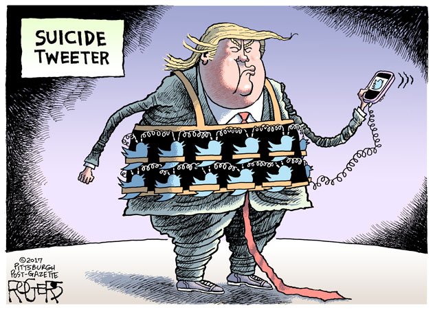 Rob Rogers on Twitter: "Suicide Vest cartoon: https://t.co/NeaY4AFlul #Trump #Twitter #terrorism #socialmedia… "