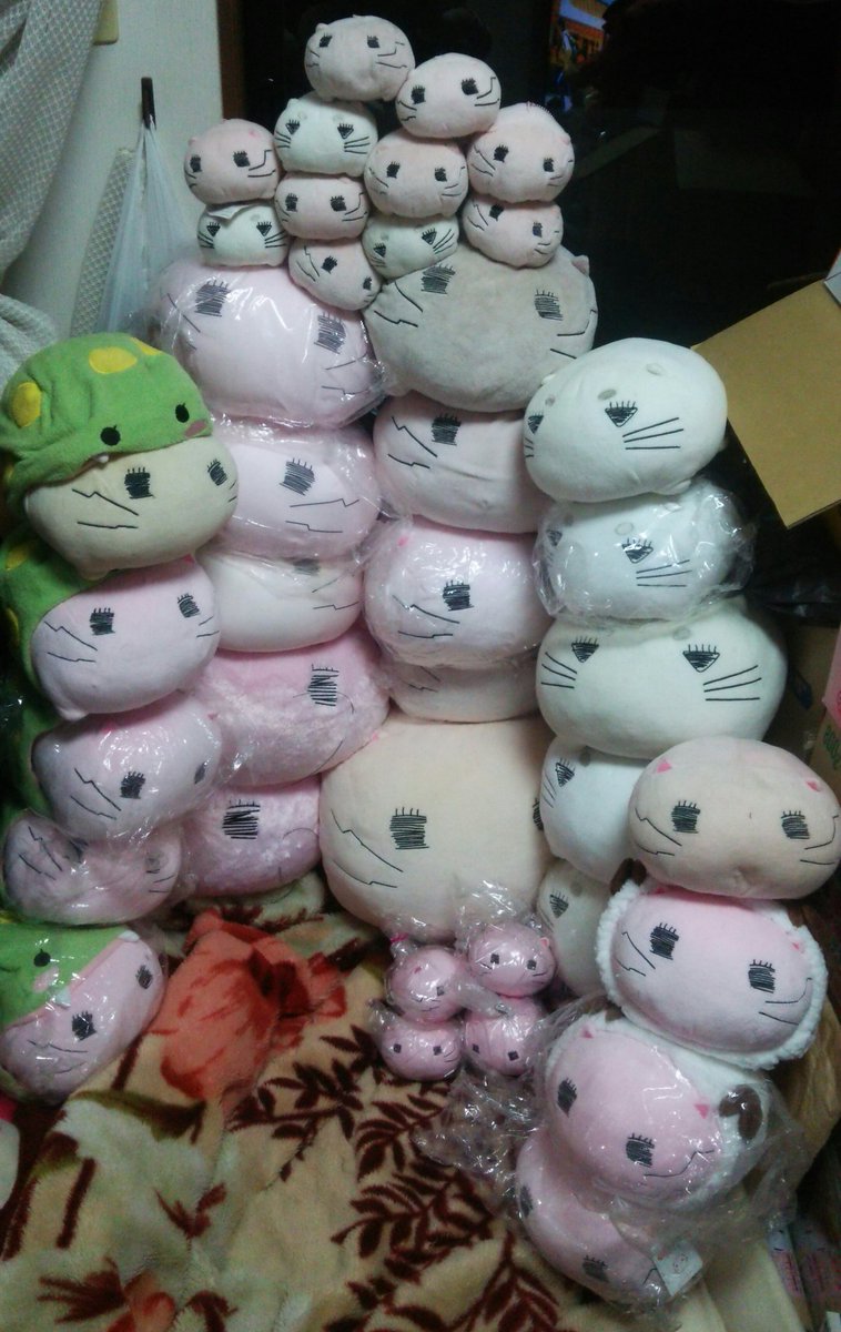 りょうすけ たまゆら ももねこーら せっかくだから頑張って 手持ちのひっぱりだしてきたむゃ とりあえずぬいぐるみだけで３５体 以前から５体増えた ヽ ノ しかし羊さんの皮が一個行方不明 W どこいった Tamayura