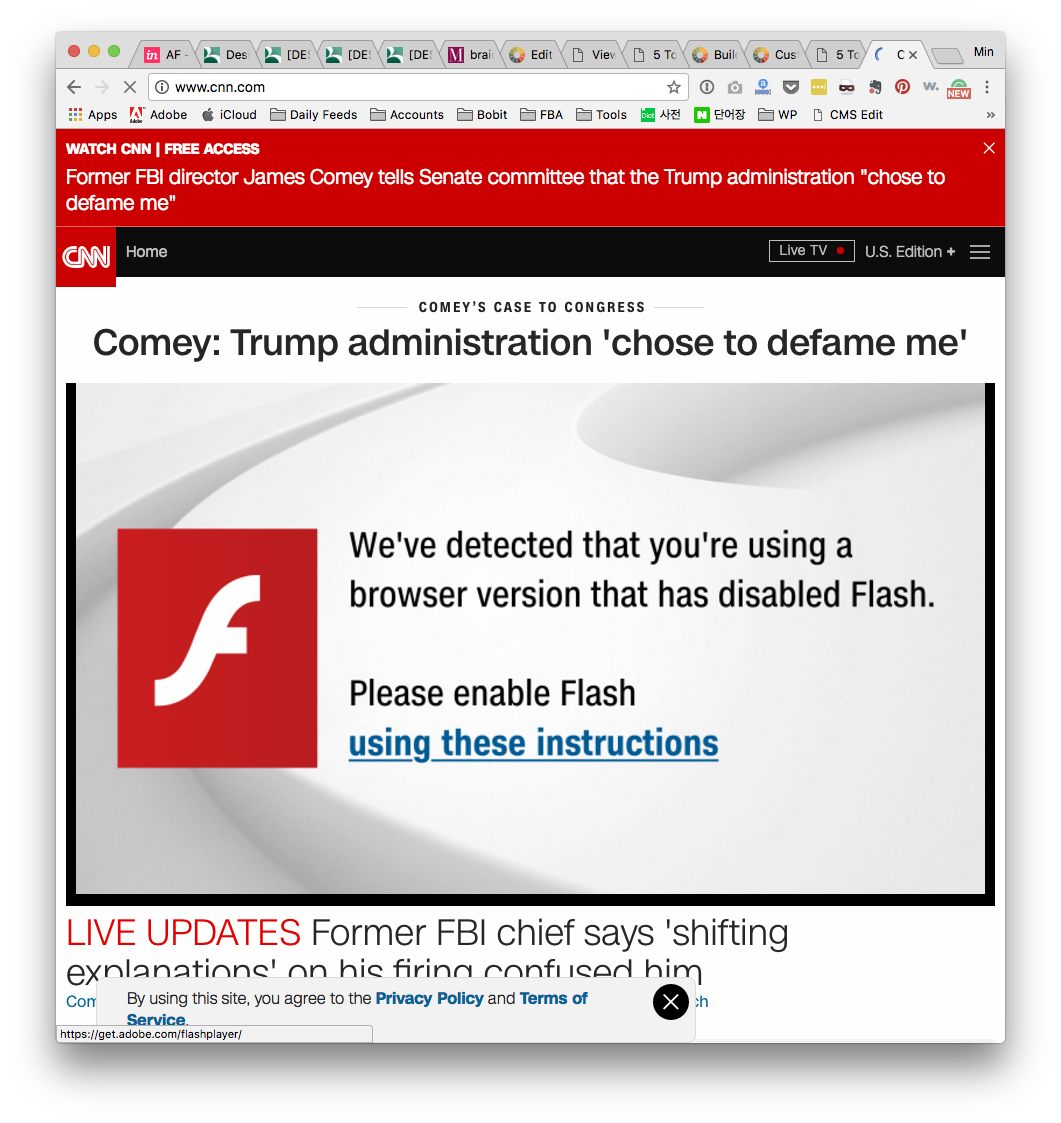 EndlessStudio's tweet image. Required a #Flash player? Really #CNN? #badui #design