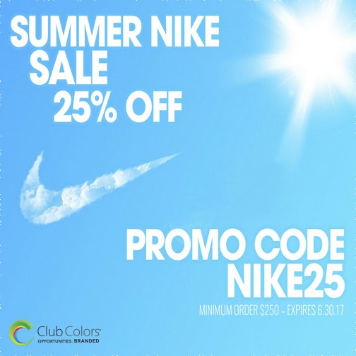 Who doesn't love a #sale?! We have #NIKE on sale 25% off with promo code NIKE25- Head over to goo.gl/Q9rsD4 to take advantage!!
