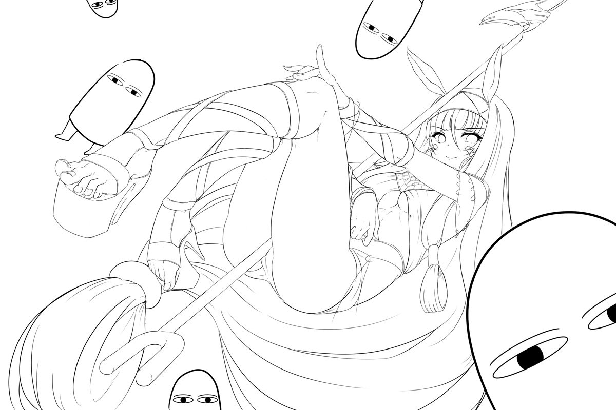 メジェド様描いてた いずれ塗る 