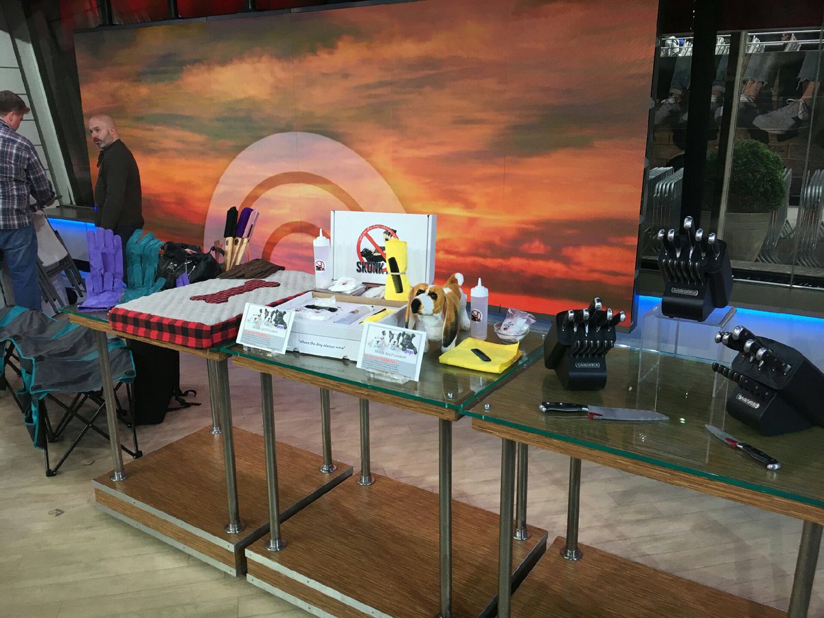 The display is all ready on the <a href="/TODAYshow/">TODAY</a> for <a href="/District214/">District 214</a> <a href="/BG_Bison/">BG_Bison</a> <a href="/skunkaid/">Skunk Aid</a> de-skunking kit @loumanfredini <a href="/incubatoredu/">INCubatoredu (from Uncharted Learning, NFP)</a> <a href="/bott_jeff/">Jeff Bott</a>