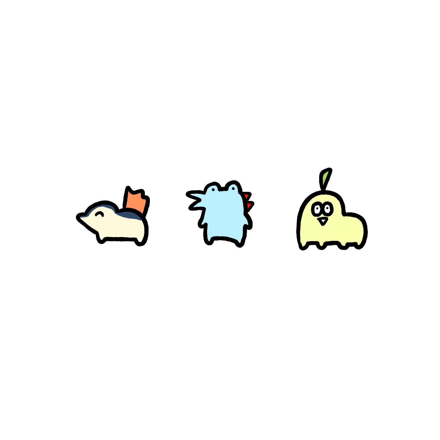 Study 反省 Tokyo Pixel 個展開催中 ヒノアラシ ワニノコ チコリータ ポケモン金銀 T Co Xyxiiu7tm0 Twitter