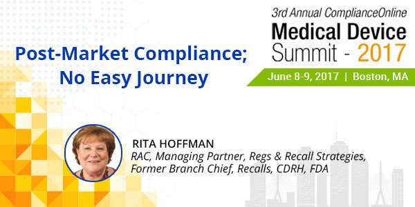 Compliance_On's tweet photo. Ex-FDA/CDRH Chief Rita Hoffman Discussing #MedicalDevice #Postmarket #Compliance Issues @#COMedSummit https://t.co/NduNOULlZE