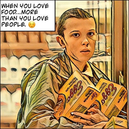 FumettiApp's tweet photo. You can use the #FumettiApp to show people what you are #hungry for in #life #strangerthings #food #love #people #eggos #eat #netflix #binge https://t.co/0FIYQr0kl9