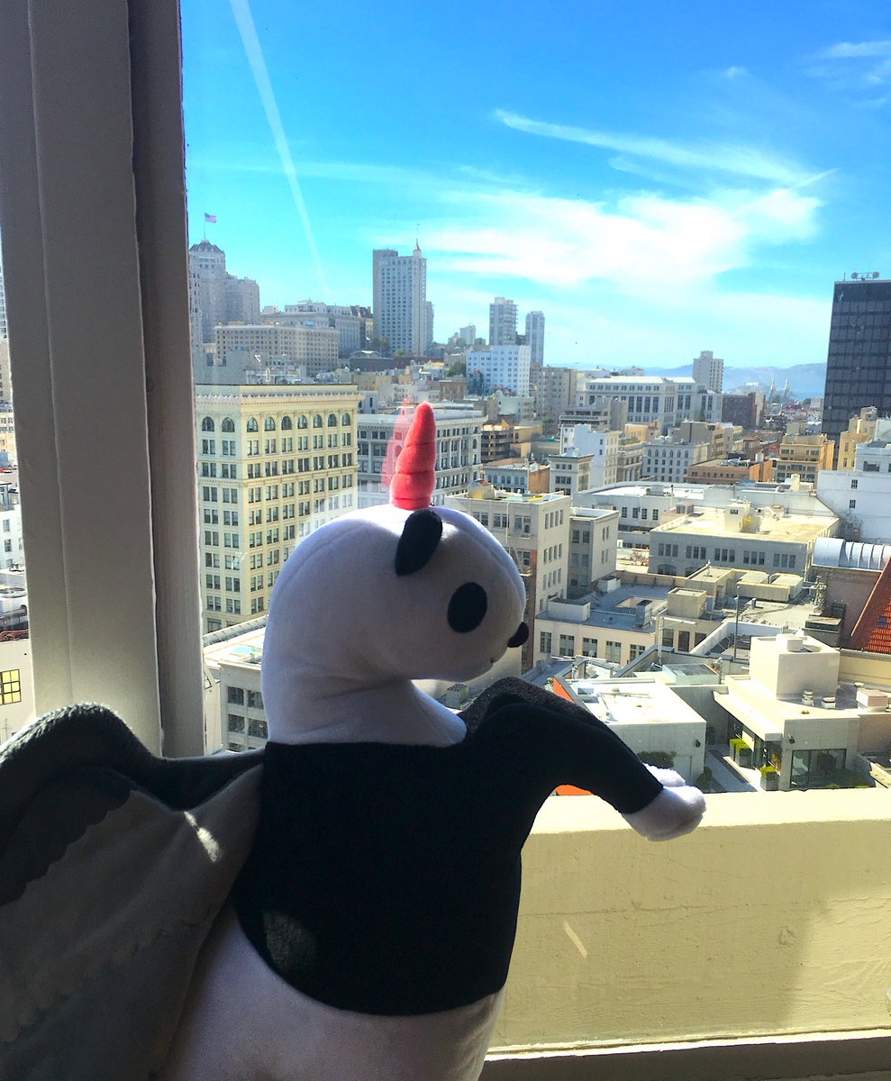 IndexExchange's tweet image. #Pandicorn sits and reflects on his life from our gorgeous new #IXSF location