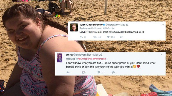 Fansparks's tweet photo. Teen conquers her biggest fear with radiant bathing suit Twitter post https://t.co/jWW2OxRzpS #marketing #social https://t.co/nyMohuLLd4