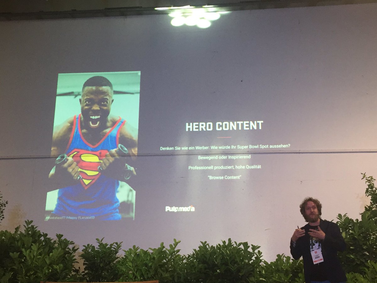 MartinKaindel's tweet image. #HeroContent = wie Werber denken / #inspirieren, bewegen / professionell / Browse #Content = #thinkahead17