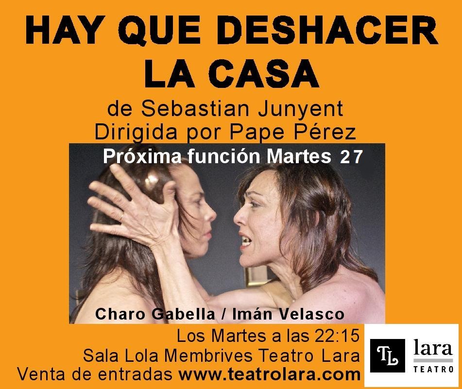 ImanVelasco's tweet photo. Así terminamos la función #Hayquedeshacerlacasa #DándoloTodo #Martes27Más #Imperdible #4últimasfunciones @teatrolara #TeEperamos https://t.co/O6XZazZQAe