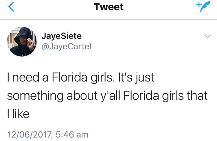 FloridianHumor's tweet photo. He won't be saying this when he dates a Floridian girl. https://t.co/QkwET7eU2H