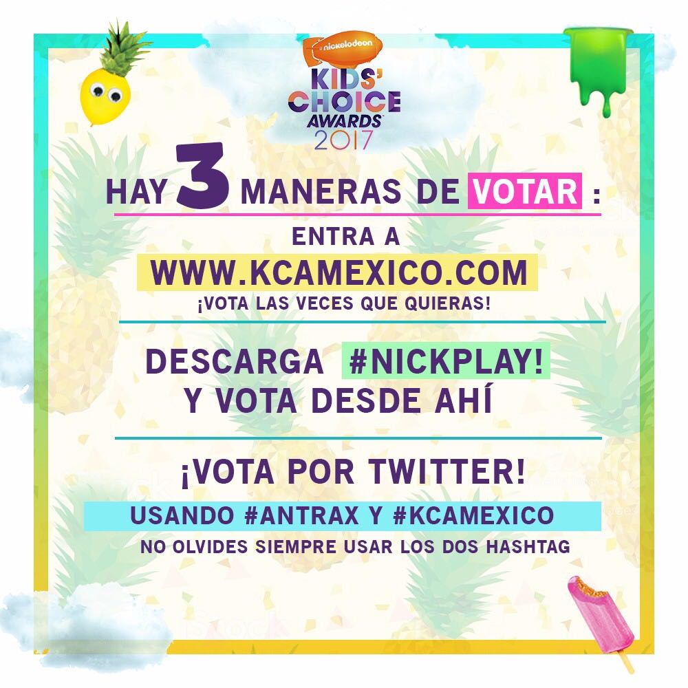 YoSoyAntrax's tweet photo. 🔥¡Estoy nominado en los Kid's Choice Awards en la categoría gamer!
▶️¡VOTA POR MÍ!: https://t.co/NRGkZ98NWm
Todos con #ANTRAX #KCAMEXICO RT! https://t.co/LoKnYMJYTb