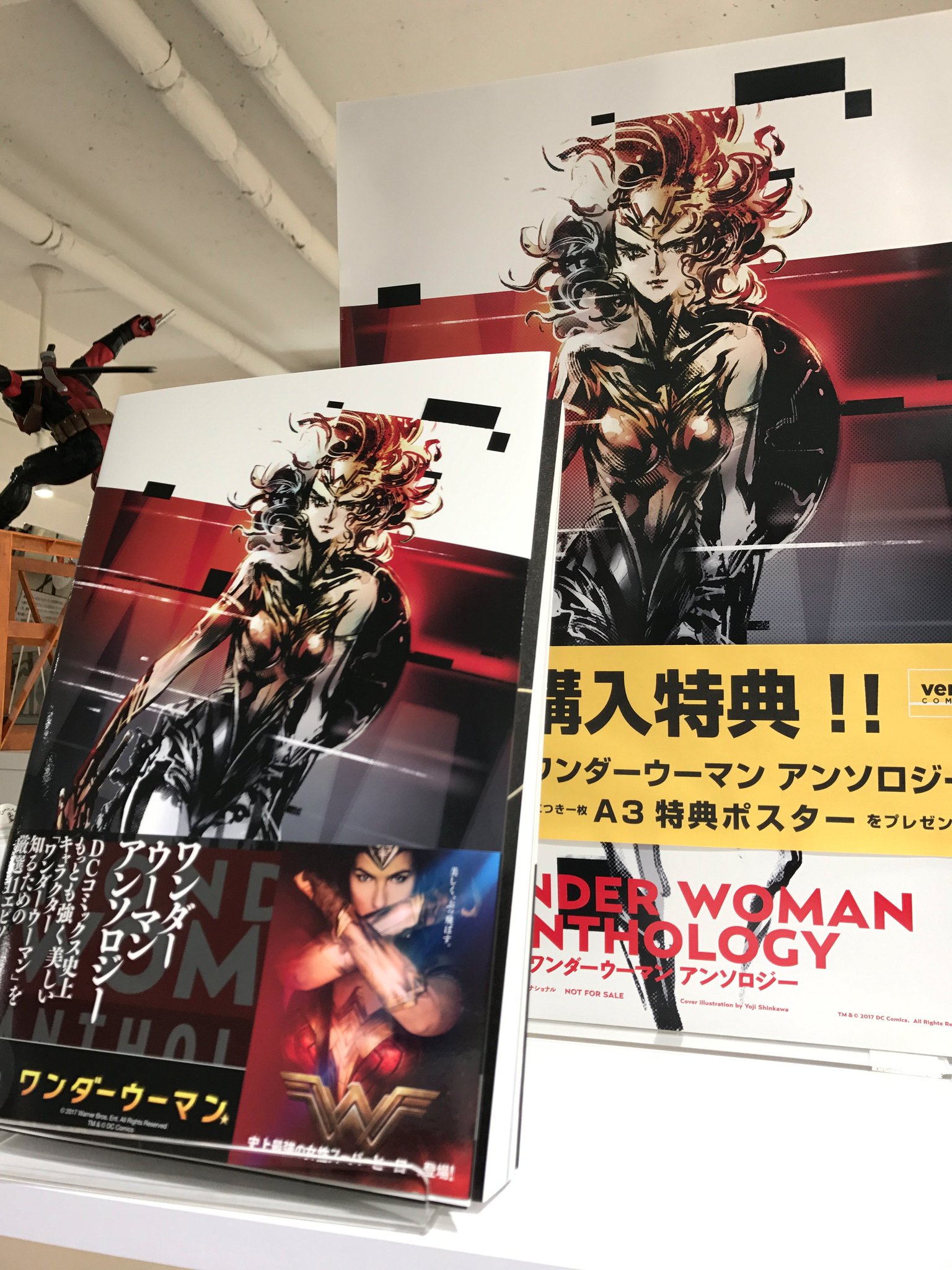 【希少】新川洋司 直筆サイン ポスター ワンダーウーマン 希少】新川洋司 直筆サイン ポスター ワンダーウーマン