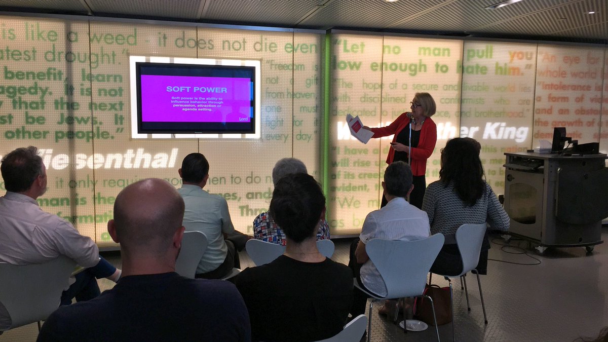 musoftolerance's tweet photo. .@Gail_Lord presents the idea of #SoftPower and Museums! #SoftPowerMuseums https://t.co/4lXvUVs1J9