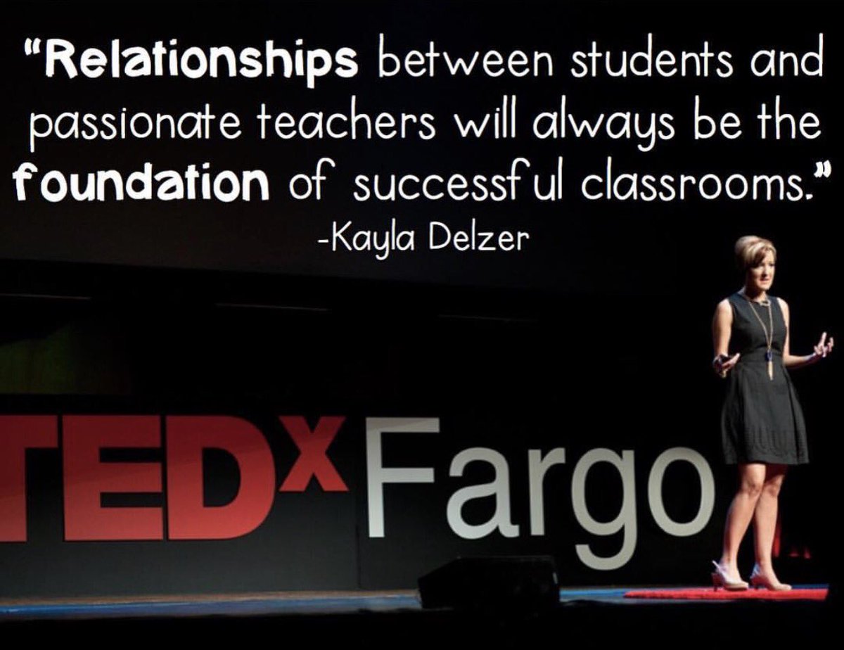 Relationships are the H E A R T of the classroom. ♥️♥️♥️ #TEDxfargo