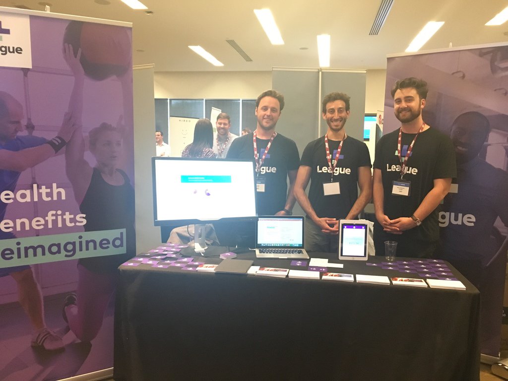 JoinLeague's tweet photo. Our team had a great time mingling with members of our #startup community at #TechShuk tonight! @JDZehr @Kosteffective https://t.co/Jqt4XETW9Y