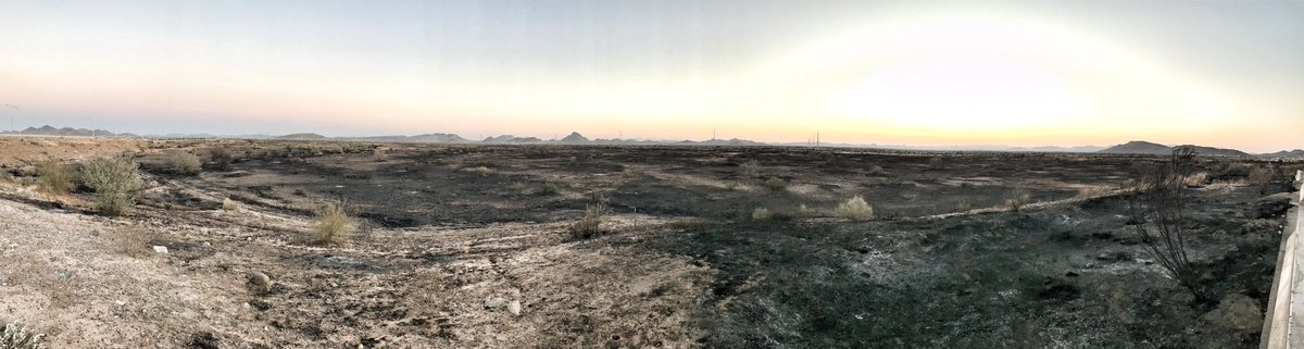 dannybavaro's tweet photo. 2nd alarm brush fire in north #Phoenix now contained. 75 firefighters, 1200 acres. Crews will be here monitoring all night. #abc15 #303fire https://t.co/8BgGhlNhxL